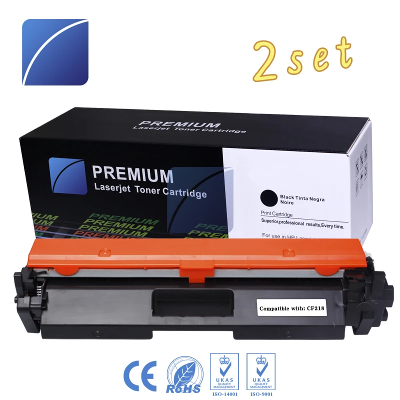 

2x Black CF218A CF218 18A 218A Toner Cartridge Compatible for HP LaserJet Pro M104a M104w 104 132 132a M132fn M132fp M132fw M132