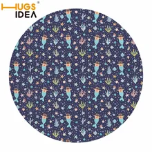 HUGSIDEA мопса круглый коврик ковер для Декор в гостиную 60*60 см ковер для детской комнаты ковры для спальни мохнатый ковер современный коврик