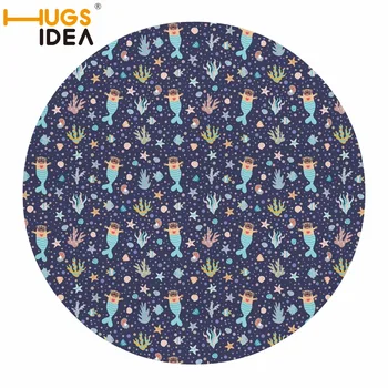 

HUGSIDEA Pug Dog Round Rug Carpets for Living Room Decor 60*60cm Carpet Kids Room Rugs for Bedroom Shaggy Area Rug Modern Mat