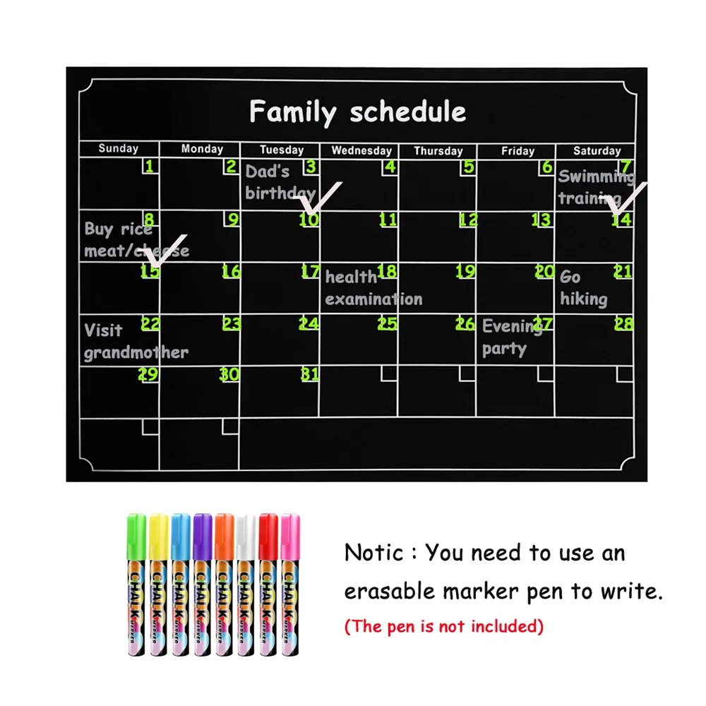 Магнитный календарь, магнитный Чор, диаграмма, календарь на холодильник, ежемесячный недельный Ежедневник для детей и взрослых, Органайзер