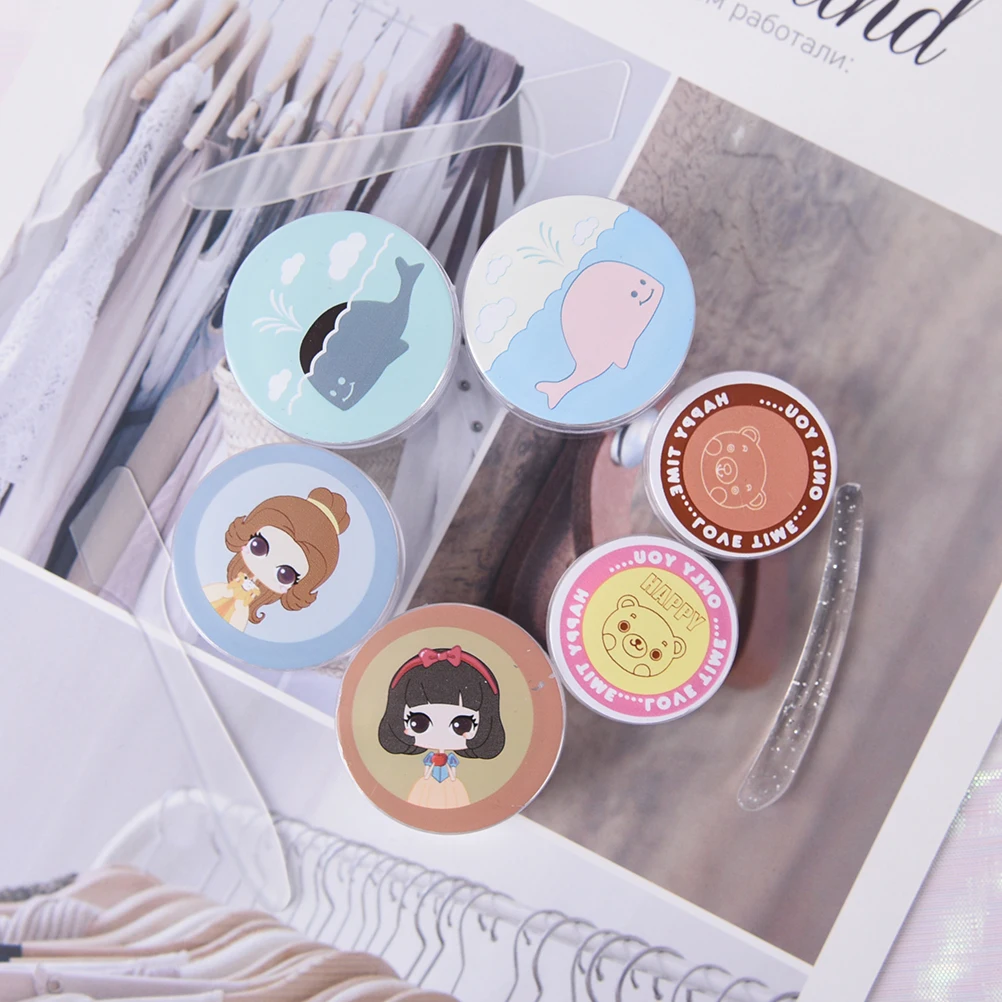 

2PCS/set Cartoon Colorful Face Cream Jars Pot Travel Plastic Empty Cosmetic Containers Sample Mini Makeup Containers S/M/L Size