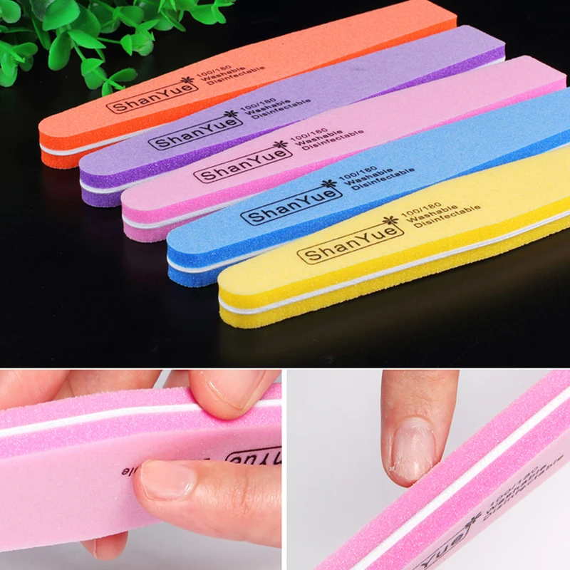 

New Sponge Nail Art Tips Buffer 100/180 Sanding Block Buffing Files DIY Hot Sale