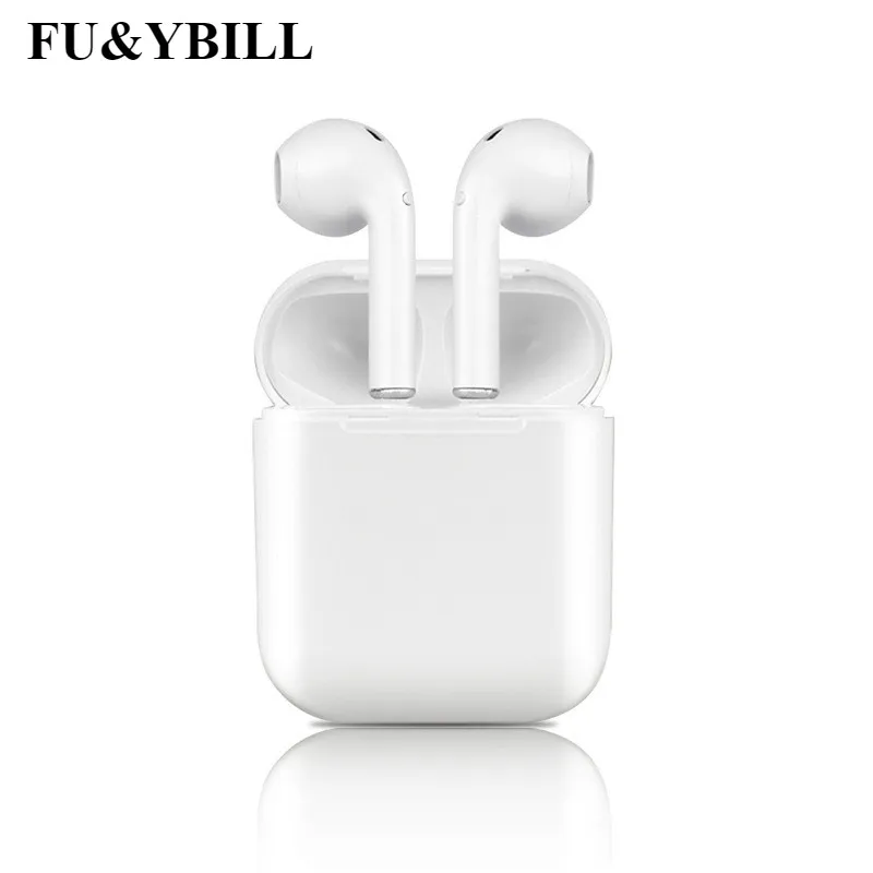 Fu& y bill I9S беспроводные наушники, bluetooth-гарнитура, наушники-вкладыши, невидимые наушники-вкладыши для всех функций Bluetooth, наушники-вкладыши для смартфонов - Цвет: Белый