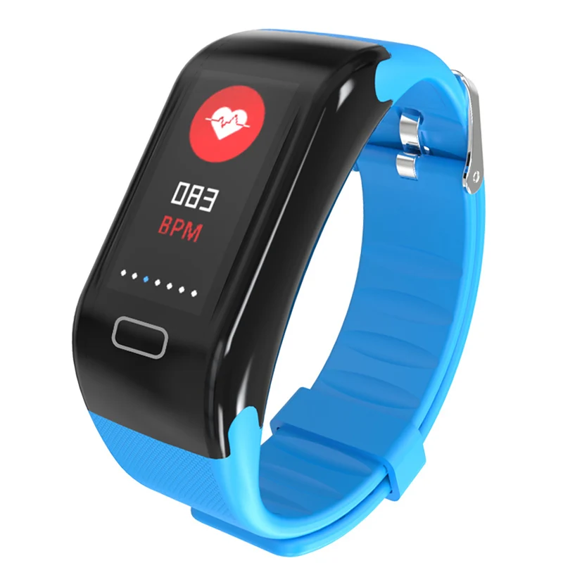 LIGE, спортивный умный браслет для мужчин и женщин, Bluetooth часы, пульсометр, кровяное давление, кислород, монитор сна, шагомер, часы, водонепроницаемые - Цвет: Blue
