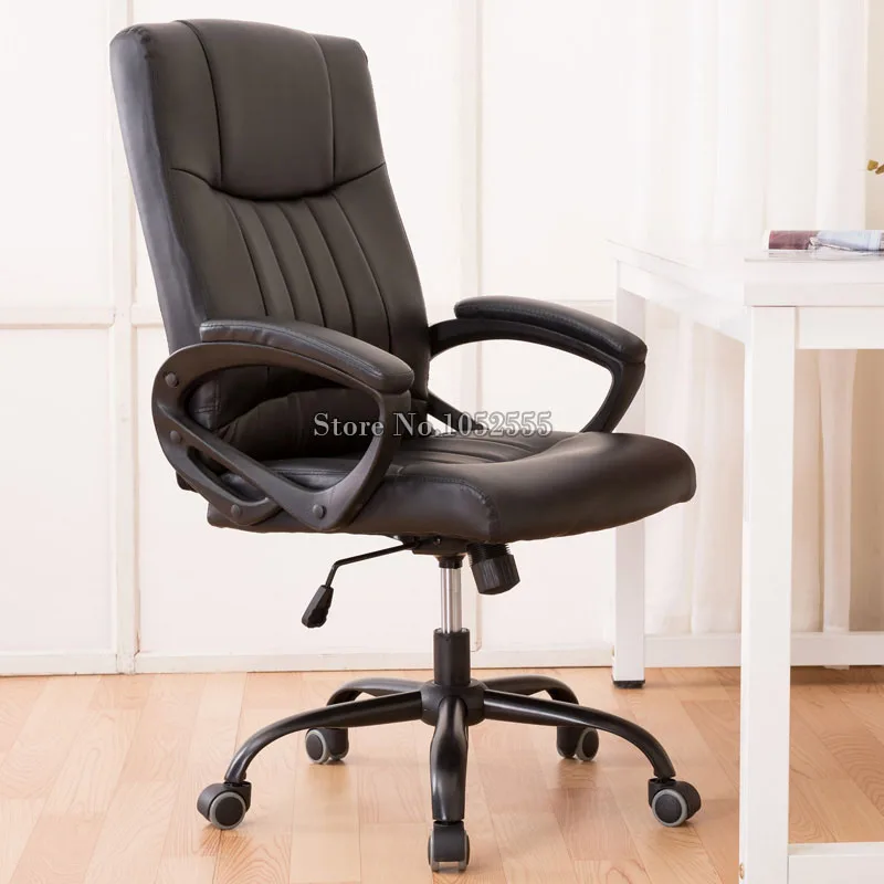 

LUXURY ADJUSTABLE FAUX LEATHER OFFICE CHAIR 360 DEGREE SWIVEL HOME OFFICE COMPUTER BOSS CHAIR LARGE BEARING CAPACITY BLACK/BROWN