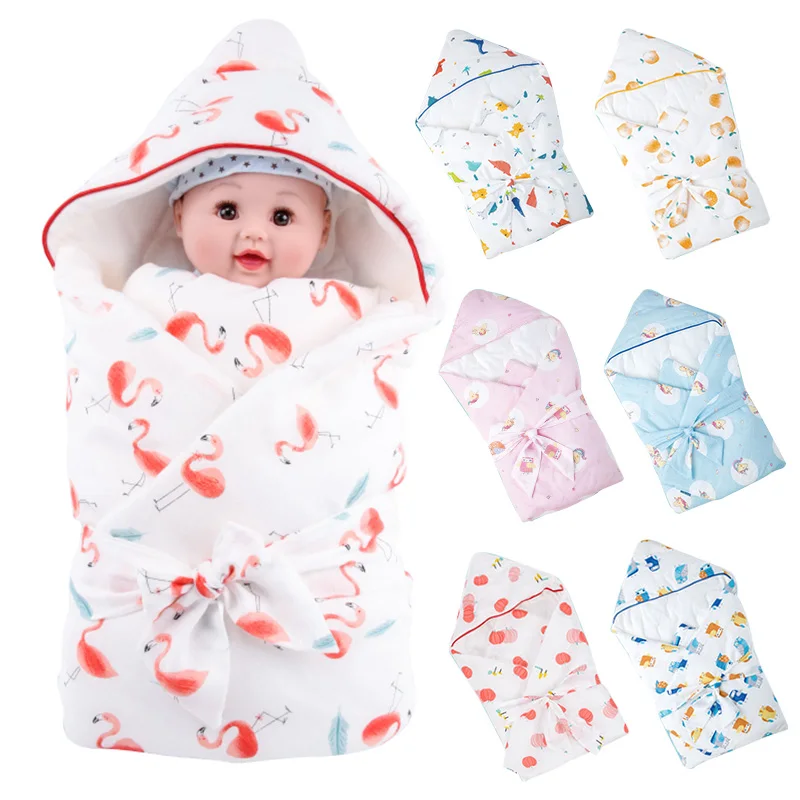 

Muslinlife Envelope Baby Wrap Newborns Swaddle Infant Swaddling Blanket Winter Cotton Swaddle Wrap baby Sleeping Bag 85*85cm