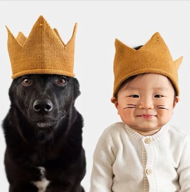 

New Unisex Kids Birthday Hat Baby Girls & Boys Knitted Crown Hat Baby Bonnet Photo Props 5 Colors