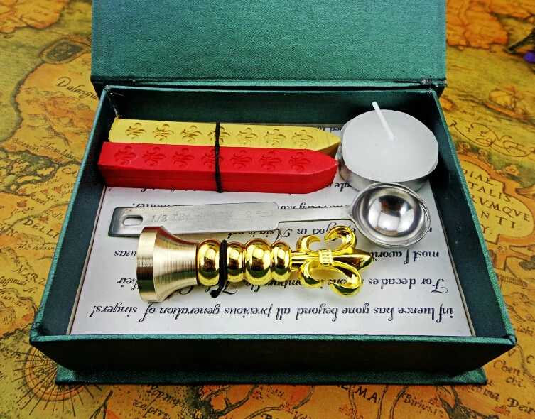 Free Shipping Europen Flower De Luce Customized Wax Stamp Wax Sealing Wax Seal Restoring Ancient Ways