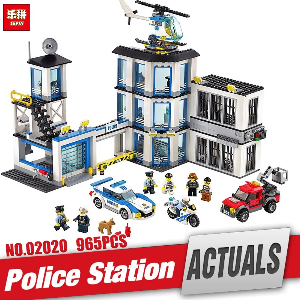 

City Series The New Police Station Set children Educational Building Blocks Bricks Boy Toy Model Gift