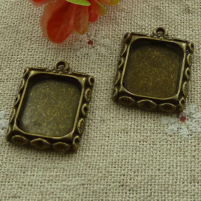75 шт покрытый бронзой каркас Подвески 25x19 мм #2833|frame charm|charm charmcharm pieces |