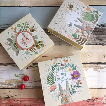 

Cartoon animals Cookie cracker mooncake paper box /Biscuit /Tea canndy sugar cake boxes chocolate food packing box 100pcs/lot