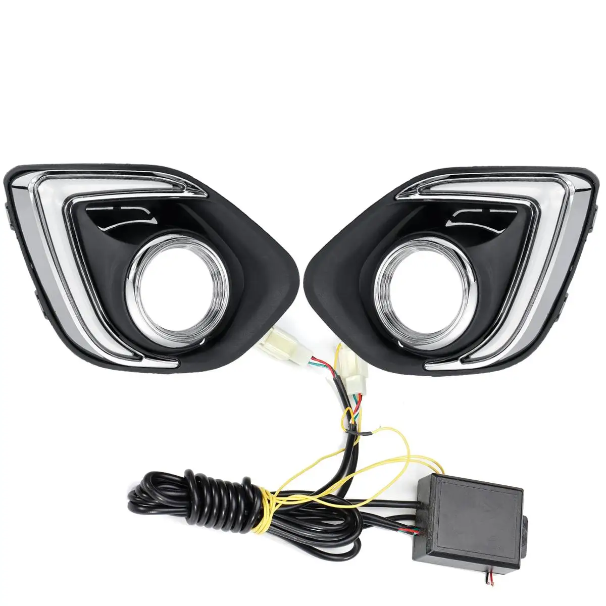 Led Drl For Mitsubishi ASX RVR 2013 Daytime Running Light Front Bumper Driving Fog Lamp Daylight Headlight White