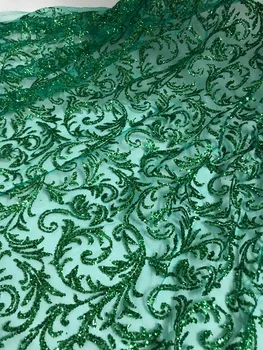 

5yard/lot african glitter lace fabric JIANXI.C-91019 embroidered tulle lace with glued glitter for party dress