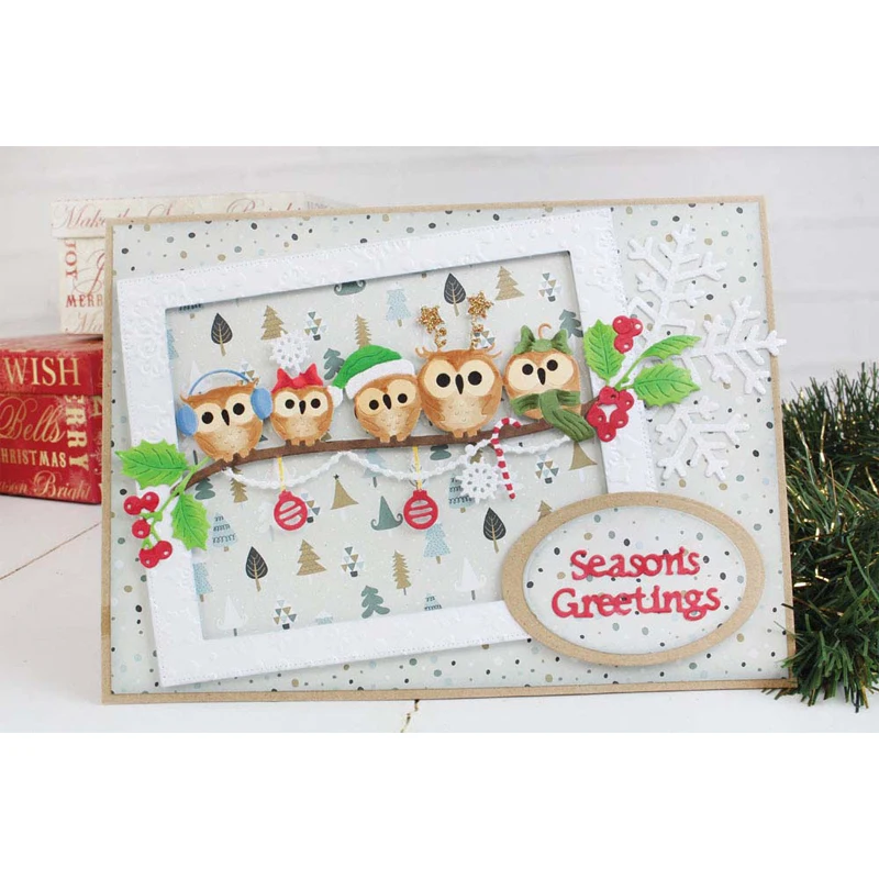 

Owl Family Metal Cutting Dies for DIY Scrapbooking Photo Album Embossing Christmas Card Making Decorative Stencil Craft New 2019