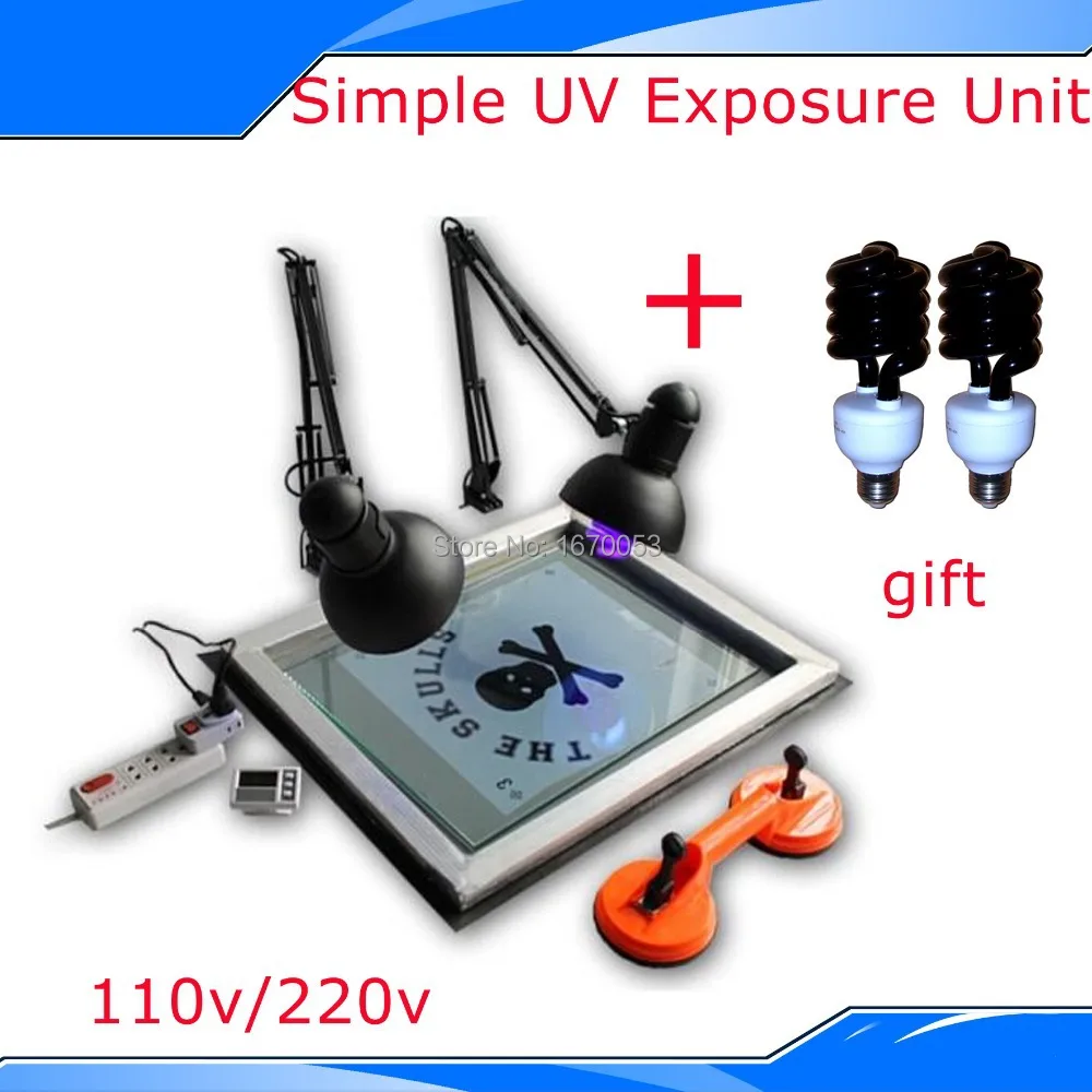 

Small UV exposure Unit Machine Plate maker for polymer plate and PS plate, Pad printing and screen printing+ 2 pieces spare bulb