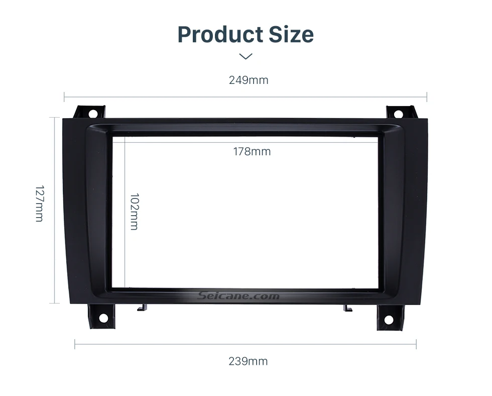 Seicane стерео тире Панель Рамка двойной Din Автомобильный Радио панель для 2004 2005 2006 2007 2008 2009 2010 2011 Mercedes BENZ SLK R171