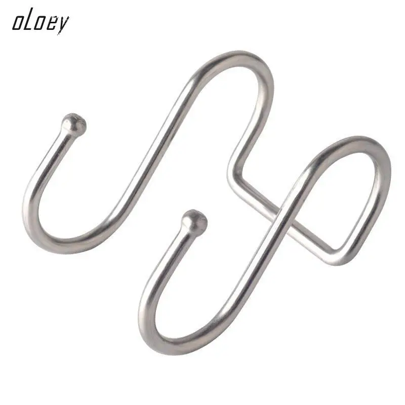 

HYUUGA AIEE 1 Pc Multifunction Stainless Steel Round S Shaped Dual Hanger Hook Kitchen Cabinet Clothes Holder Organizer Storage