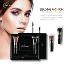 NICEFACE водонепроницаемый матовый гель подводка для глаз карандаш для бровей крем создает пятнистости Стойкая краска ручка макияж косметический воск