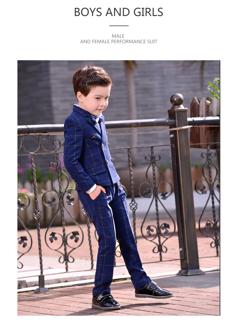  Boys Suits set Formal Boys Clothes children Wedding clothing Blazer Piano Costume back to School (16)