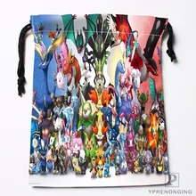 Пользовательские Покемон Drawstring Сумки Печать Путешествия хранения мини мешок плавать Пешие прогулки игрушка мешок размер 18x22 см#180412-11-95