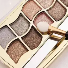 Professional Eye Makeup 12 Colors Eyeshadow Palette Gold Smoky Cosmetics Makeup Palette Diamond Bright Glitter Eye
