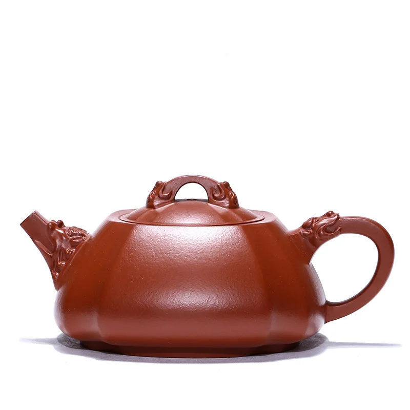 Yixing темно-красный эмалированный керамический чайник Zhu Ni Xu Yan чистый ручной знаменитый чайник дорожный чайный набор агент поколение волос - Цвет: Cinnabar
