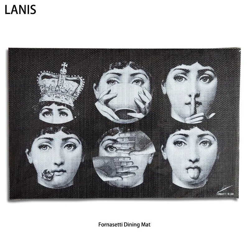 Fornasetti حصيرة المطبخ الجدول كوب Textilene حصيرة مفارش بلاستيكية صديقة للبيئة الركيزة Manteles Individuales الشاي حزب زينة Fornasetti حصيرة المطبخ الجدول كوب Textilene حصيرة مفارش بلاستيكية صديقة للبيئة الركيزة Manteles Individuales الشاي حزب زينة