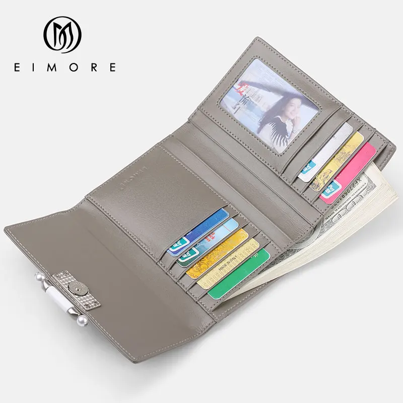 Eimore из натуральной кожи Кошельки и портмоне повелительницы бумажник сцепления