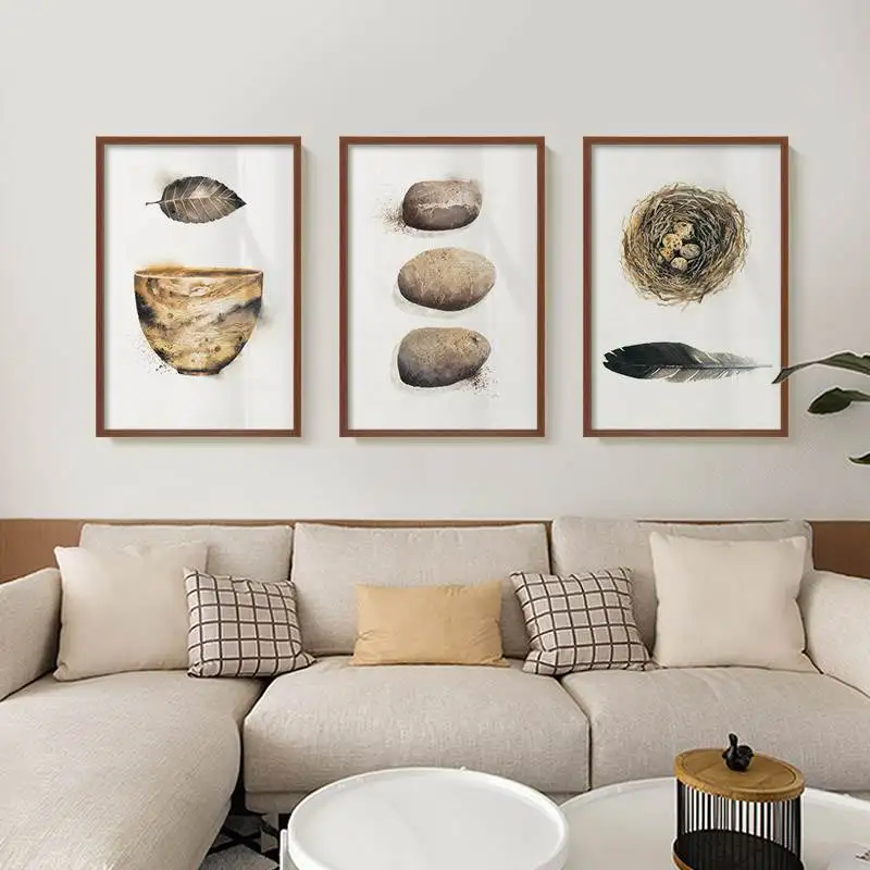 

Vintage Abstract Beautiful Feather Canvas Painting Nordic Posters and Prints POP Wall Art Pictures for Living Room Home Decor