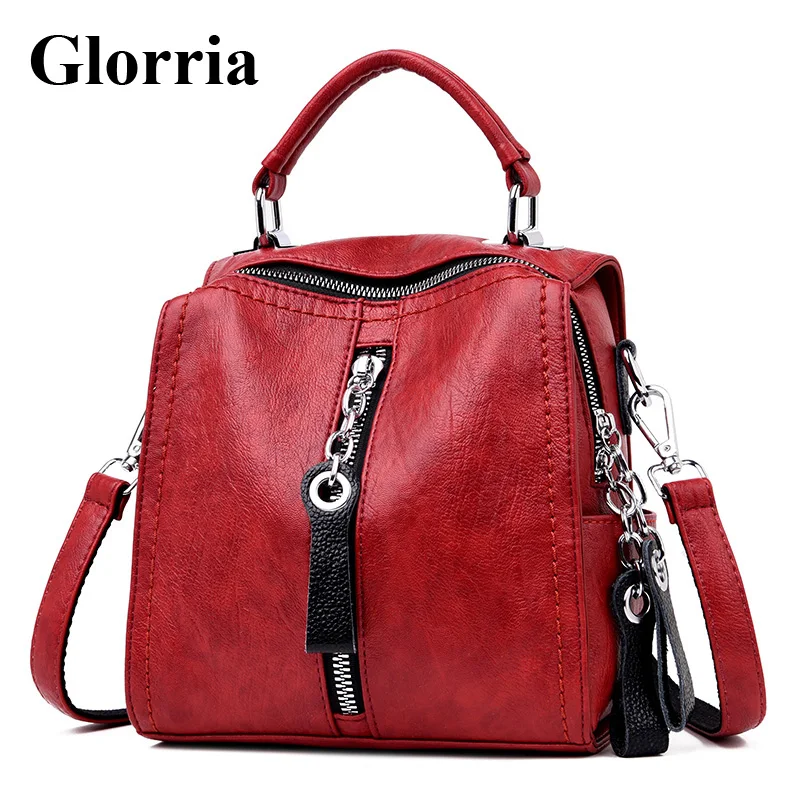 Glorria الفاخرة البقر حقائب يد جلدية المرأة أكياس مصمم الأزياء الكتف Crossbody حقيبة للنساء متعددة الوظائف حقيبة كبيرة حمل كيس