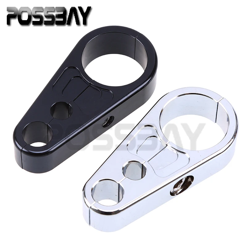 POSSBAY 1" Aluminum Bike Motorcycle Brake Clutch Wire Cable Handlebar