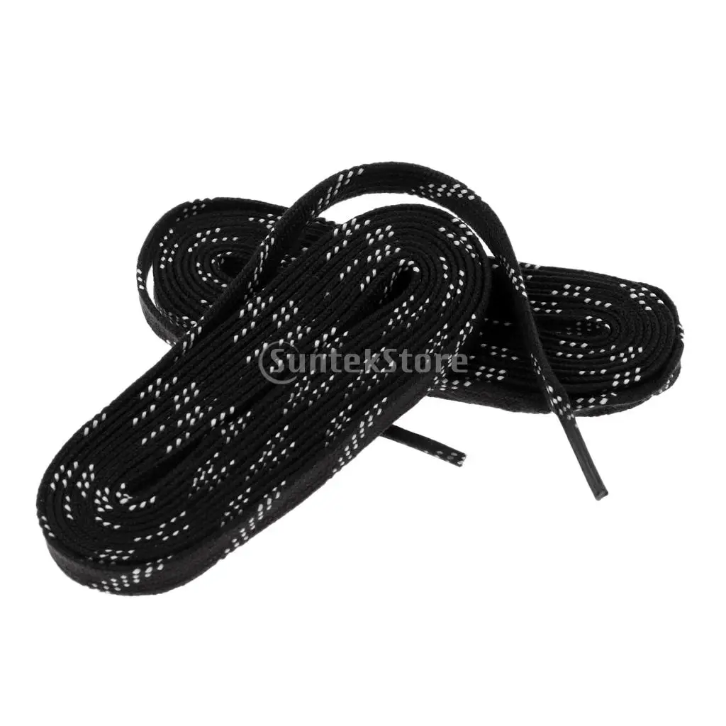 1 Pair Premium Durable Strong Nylon Sports Ice Hockey Skates Boots Shoe Laces Shoelace 96 108 120 inch - All Colors & Sizes