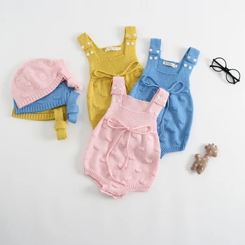 

1-3Y Baby Boys Clothing Baby Bodysuit Infant Jumpsuit Overall Sleeveless 2018 Spring Knitted Girls Bodysuits Baby Casual Clothes