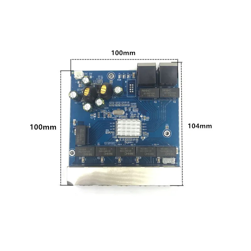 Промышленный Коммутатор Ethernet модуль 5 портов Unmanaged10/100/1000 Мбит/с PCBA плата OEM Авто-зондирования порты PCBA плата Материнская плата OEM