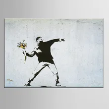 1 painel Flor Graffiti Street Art Poster Canvas Pictures Para Sala Decoração Da Parede Da Arte Abstrata