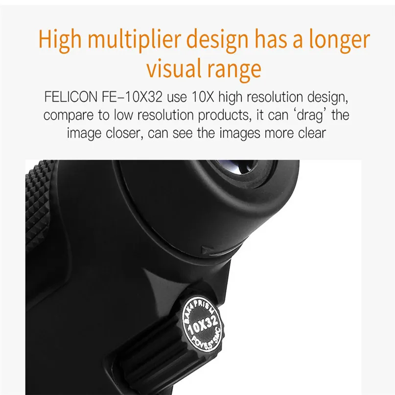 Monocular Telescope Outdoor Mini 10X32 Portable Night Vision Monocular Telescope Focus Telescope #2Y03 (14)