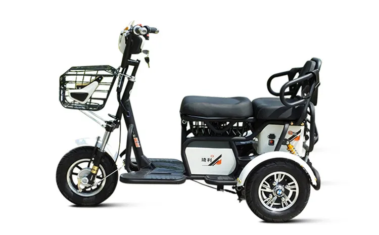 Электрический трехколесный велосипед для взрослых 48v 500 Вт литий-ионный аккумулятор Батарея Strang диапазон красный сине-белые