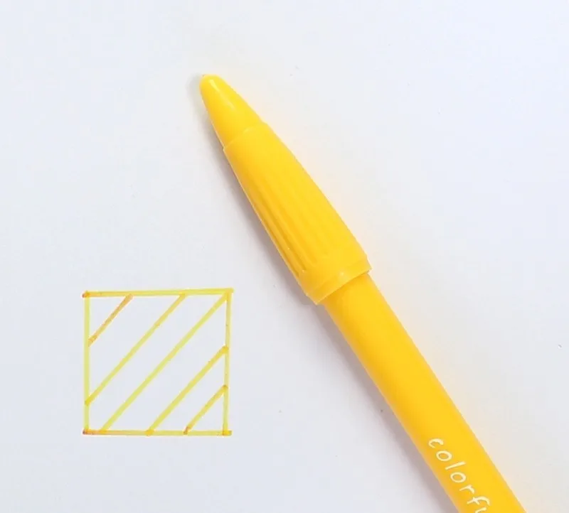 1 шт.(36 цветов) акварельные кисти маркеры для детей художественные школьные FineLiner принадлежности для рисования - Цвет: Yellow