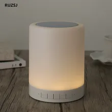 NEW RUZSJ LV2016 Bluetooth Mini Light Smart LED Speaker Receiver Light Intelligent LED Night Lamp Touch Panel Button discount