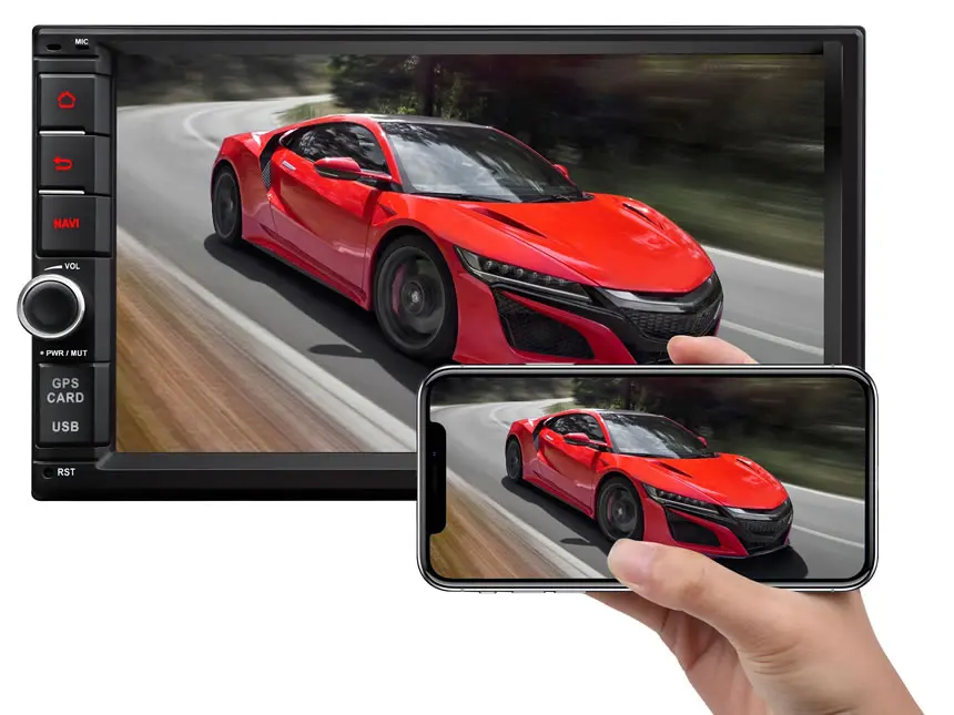 Cheap 7" Android 8.0 Oreo OS Double Din Car Multimedia 2 Din Car Navigation GPS Two Din Car Radio with Split Screen Mode Support 4