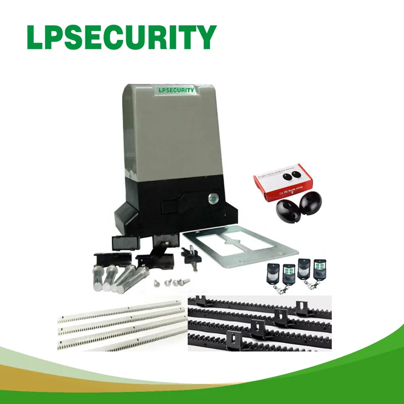 1200kg 800kg automatic electrical sliding gate opener motor engine with 5m rack button photocell wireless keypad