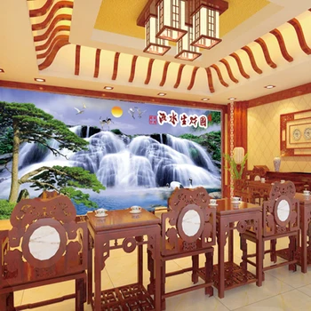 

Chinese style natural wallpaper for sofa tv background mural wall wallpaper painting canvas decoration home