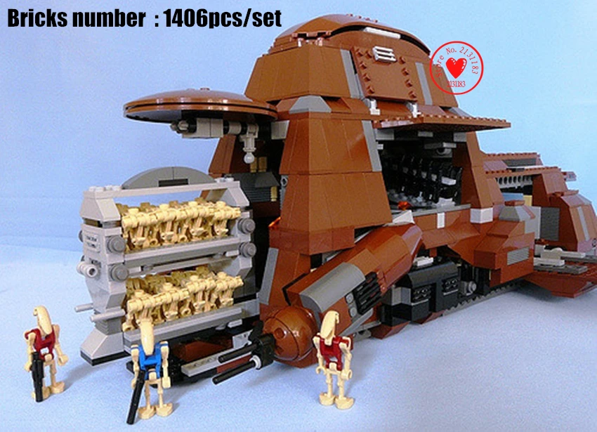New Star Wars Federation Transportation Tank MTT 7662 droid fit legoings star wars figures Building Block bricks gift kid toy
