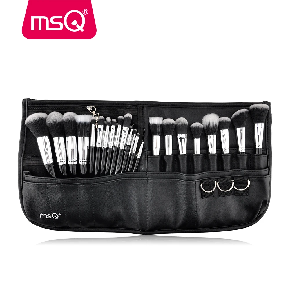 

MSQ 29pcs Professional Makeup Brush Set Cosmetic Brushes Set With Waist PU leather Pocket Fashion Makeup For Beauty