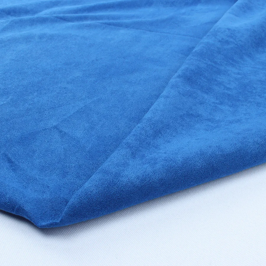 Сплошной цвет искусственная замша тонкая ткань атласная Подложка для одежды микро замшевый материал сумки обувь диван крышка Подушка - Цвет: Royal blue