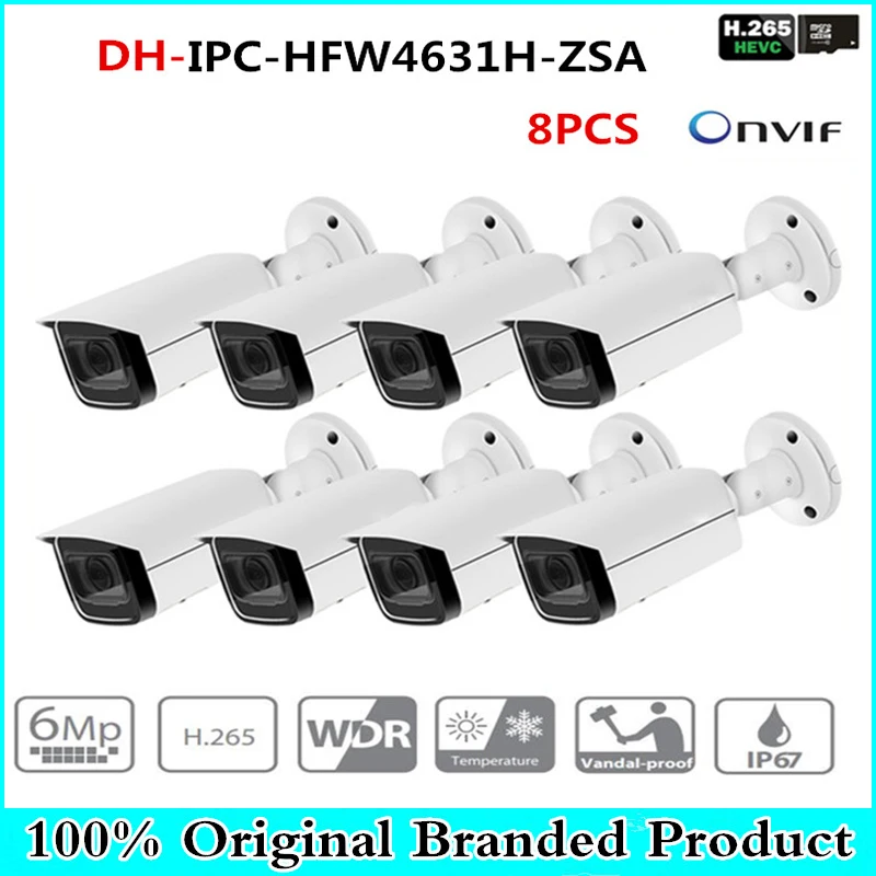 

DH IPC-HFW4631H-ZSA 8Pcs/lot 6MP CCTV Bullet Camera 2.7-13.5mm VF Lens POE built-in MIC Support Micro SD Card Slot Max 128G