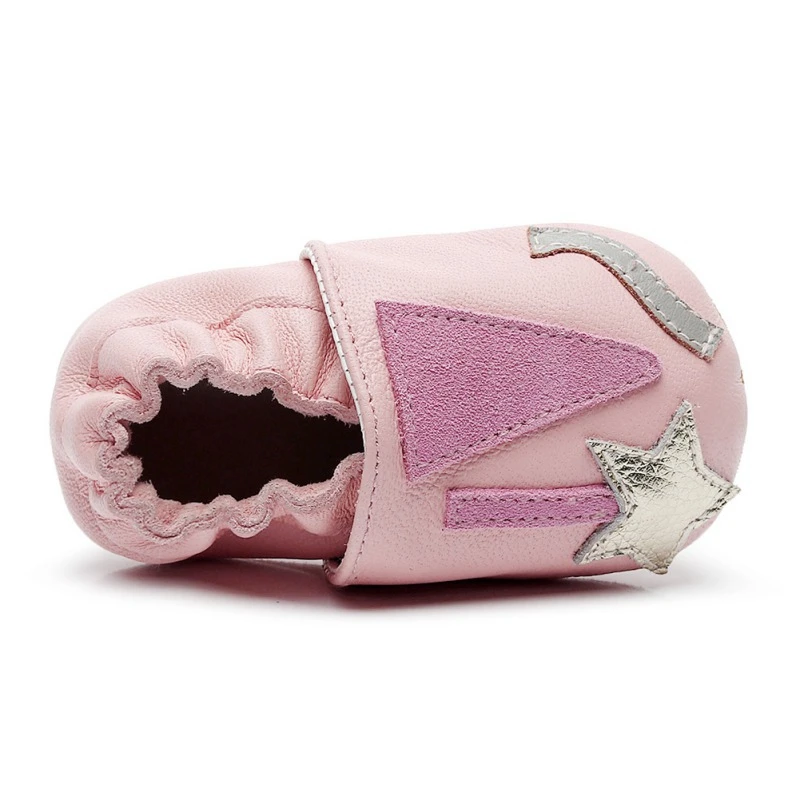  Baby Shoes Genuine Leather Cartoon Patchwork Anti-Slip Shoes Casual Sneakers Toddler Soft Soled Fir
