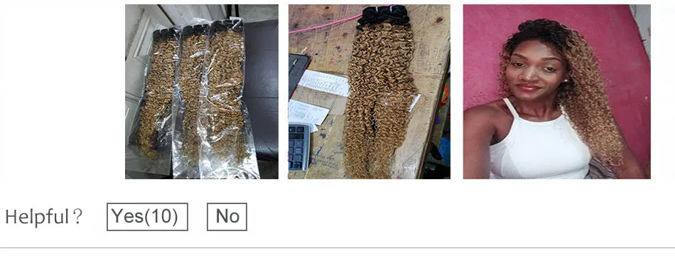 4 Pacotes com Fecho de Cabelo Humano