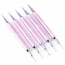 5 шт. акриловые ручки в наборе для ногтей, сверла, Цветочная линия, стразы, кончик для рисования, УФ Гель-лак, инструменты для маникюра