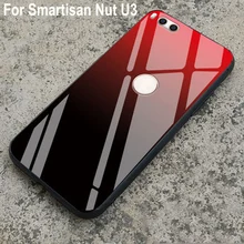 Coque для Smartisan Nut U3 чехол из закаленного стекла с градиентом+ чехол с мягкими краями для Smartisan NutU3 U 3 dream glass чехол s phone shell